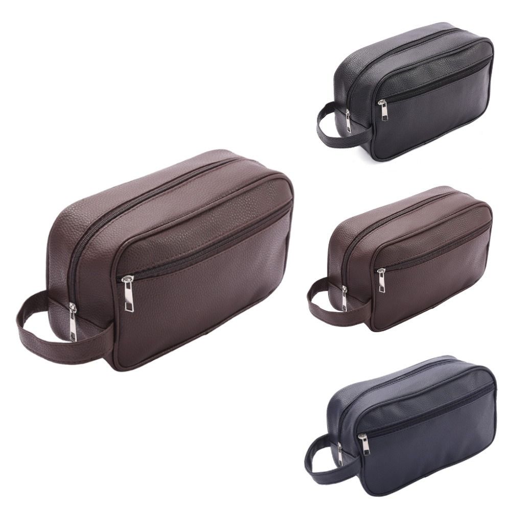 Travel Organizer Men - 持ち運び可能な大容量のメンズ用コスメティックバッグ。旅行用、PUレザー製、ジッパー付き、メイクアップ用品収納ポーチ、コスメオーガナイザー、トラベル用ポーチ。