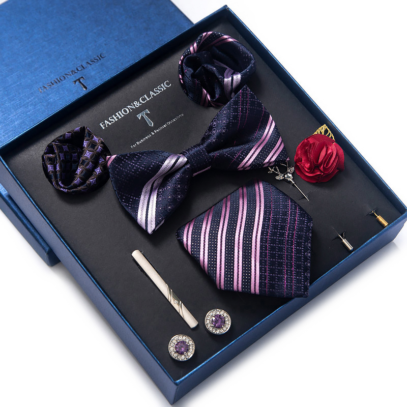 Neck Tie Set Box - ホリデー プレゼント ネクタイ ハンカチ ポケット スクエア