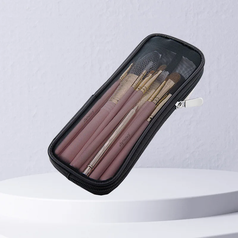 Travel Organizer Men - 化粧ブラシトラベルケース化粧品トイレタリーバッグオーガナイザー男性女性美容ツールメッシュ Dopp キットポーチ洗浄収納アクセサリー