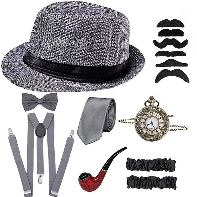 1920年代メンズギャツビーギャングスターコスチュームニュー - Men'S Accessories In The 1920S のレビューと価格