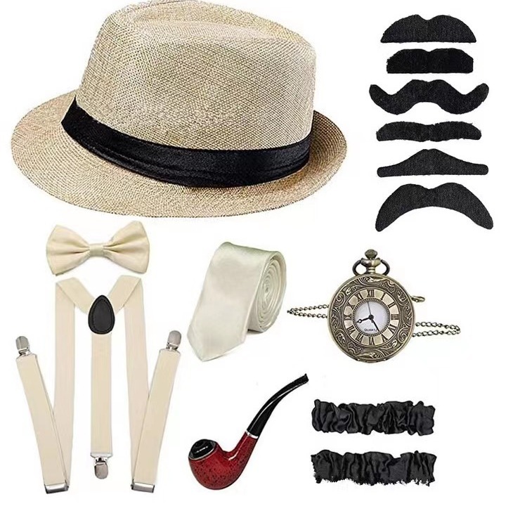 1920年代メンズギャツビーギャングスターコスチュームニュー - Men'S Accessories In The 1920S のレビューと価格