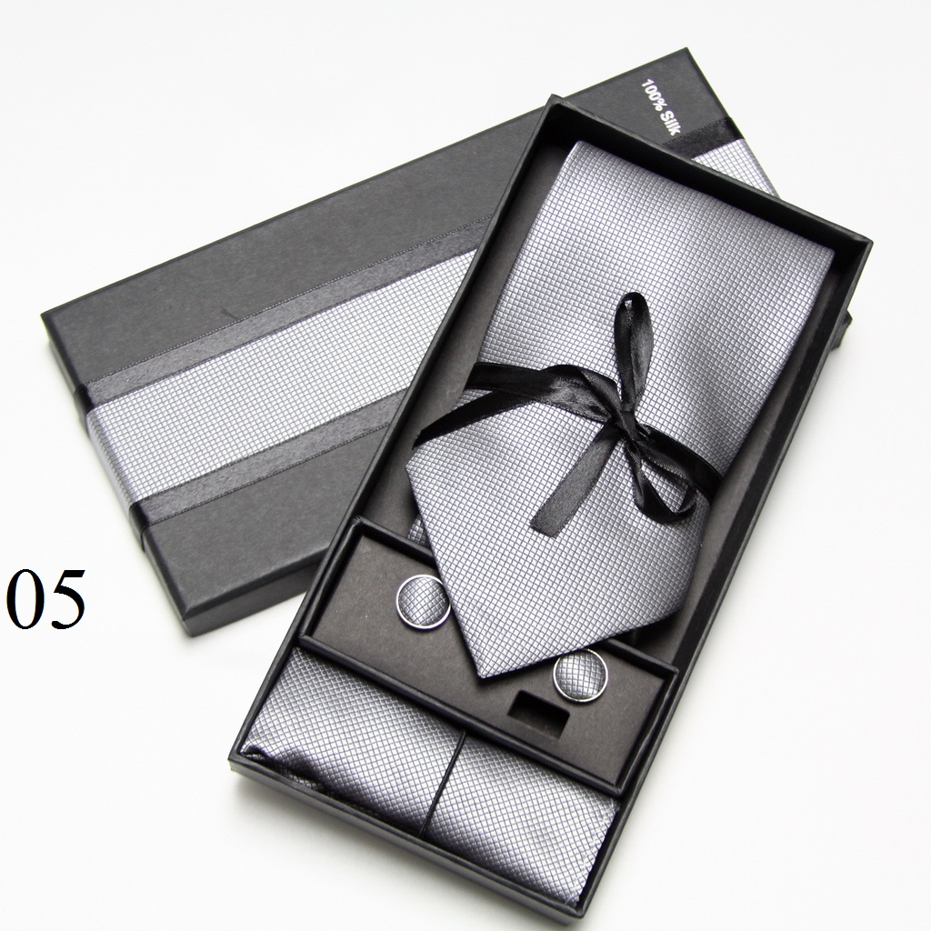 ソリッドネクタイセットボックス カフスボタン ハンカチ メン - Neck Tie Set Box のレビューと価格