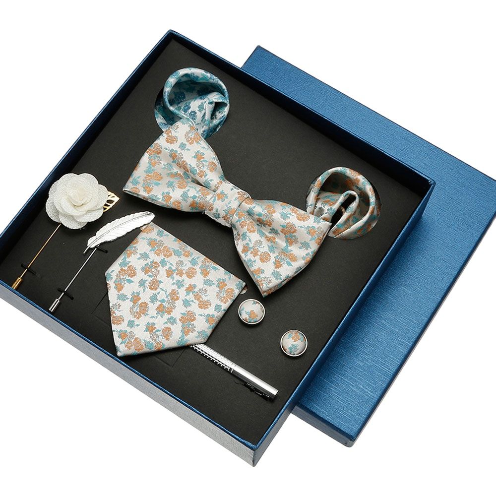 男性用の豪華なシルクネクタイ,休暇用のアクセサリーと蝶ネクタ - Neck Tie Set Box のレビューと価格