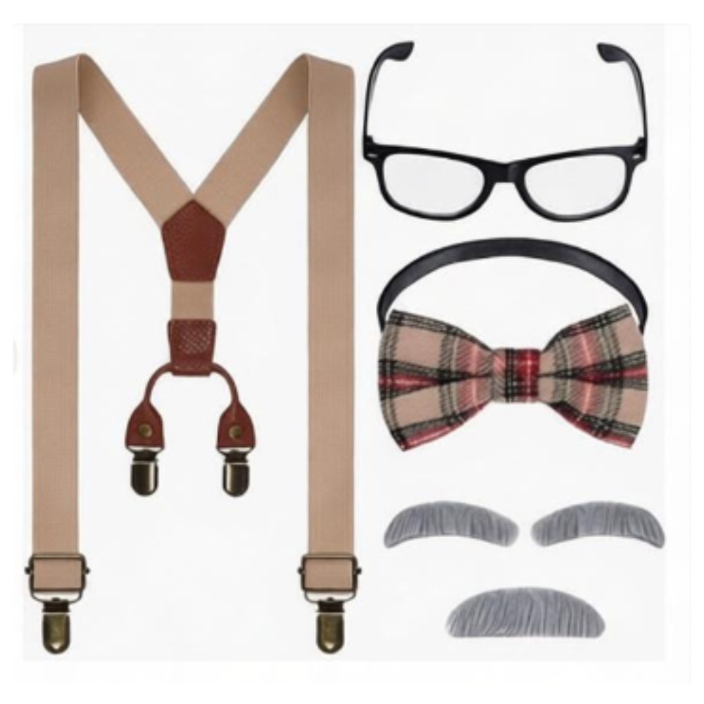 100日目の学校生活コスチューム老人コスチューム帽子ストラッ - Men'S Accessories In The 1920S のレビューと価格