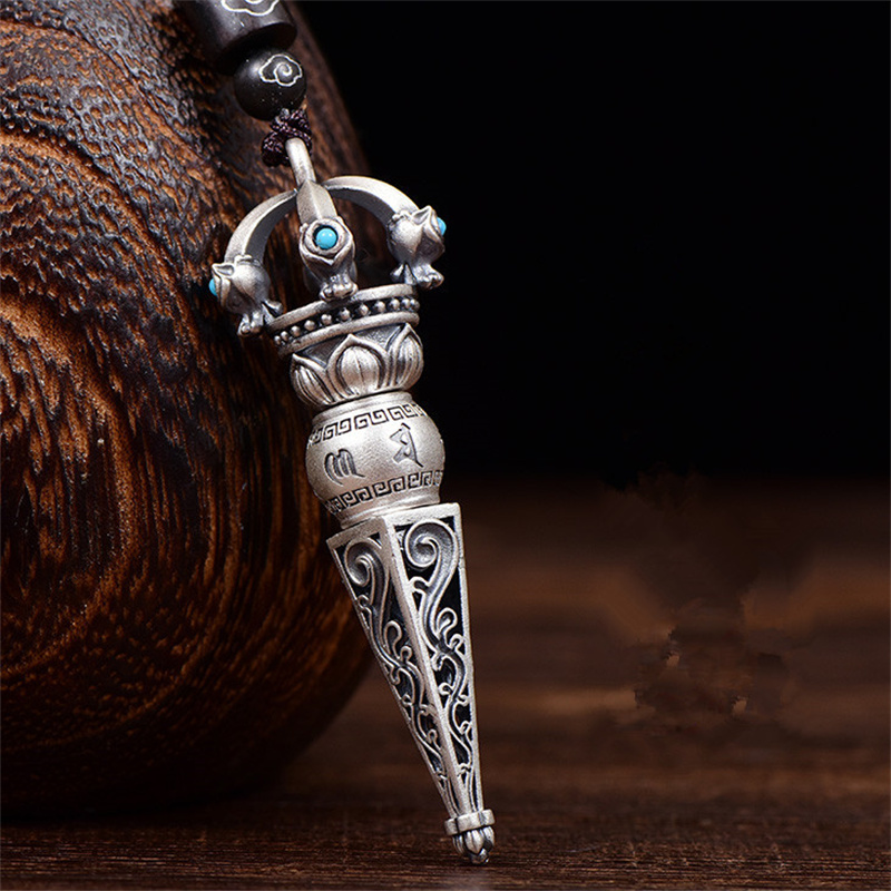 6文字の本物の猫の毛のペンダント,男性用のお守りのあるレトロ - Men Accessories Neck Chain のレビューと価格