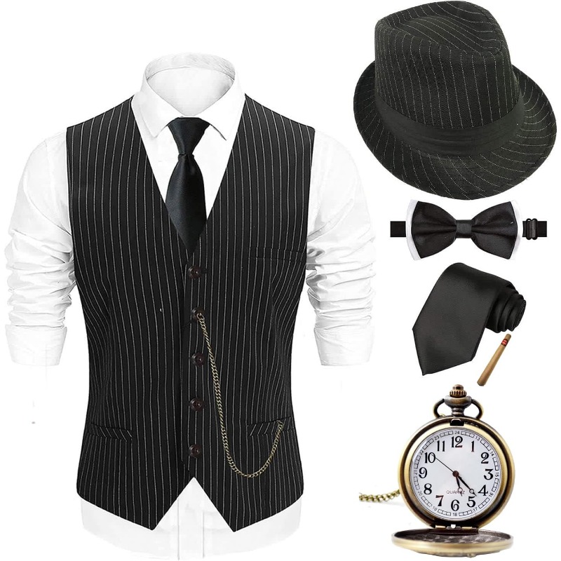 ハロウィン 1920年代 メンズコスチューム 2025、ギャ - Men'S Accessories In The 1920S のレビューと価格