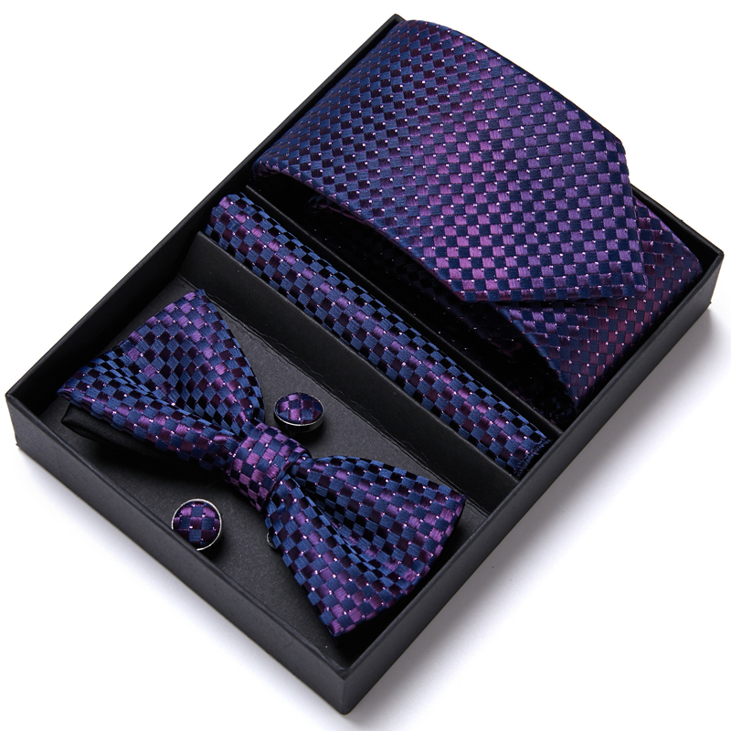 男性用のエレガントなドレス,スカーフとリボン付きのフォーマル - Neck Tie Set Box のレビューと価格