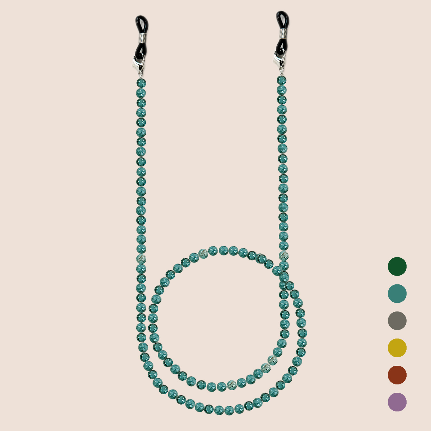 中国風ガラスビーズ眼鏡チェーンカラフルな手作りレトロ紛失防止 - Men Accessories Neck Chain のレビューと価格