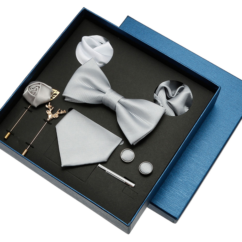 男性用無地ネクタイ,ポケット付きスクエア,ラグジュアリー,ウ - Neck Tie Set Box のレビューと価格