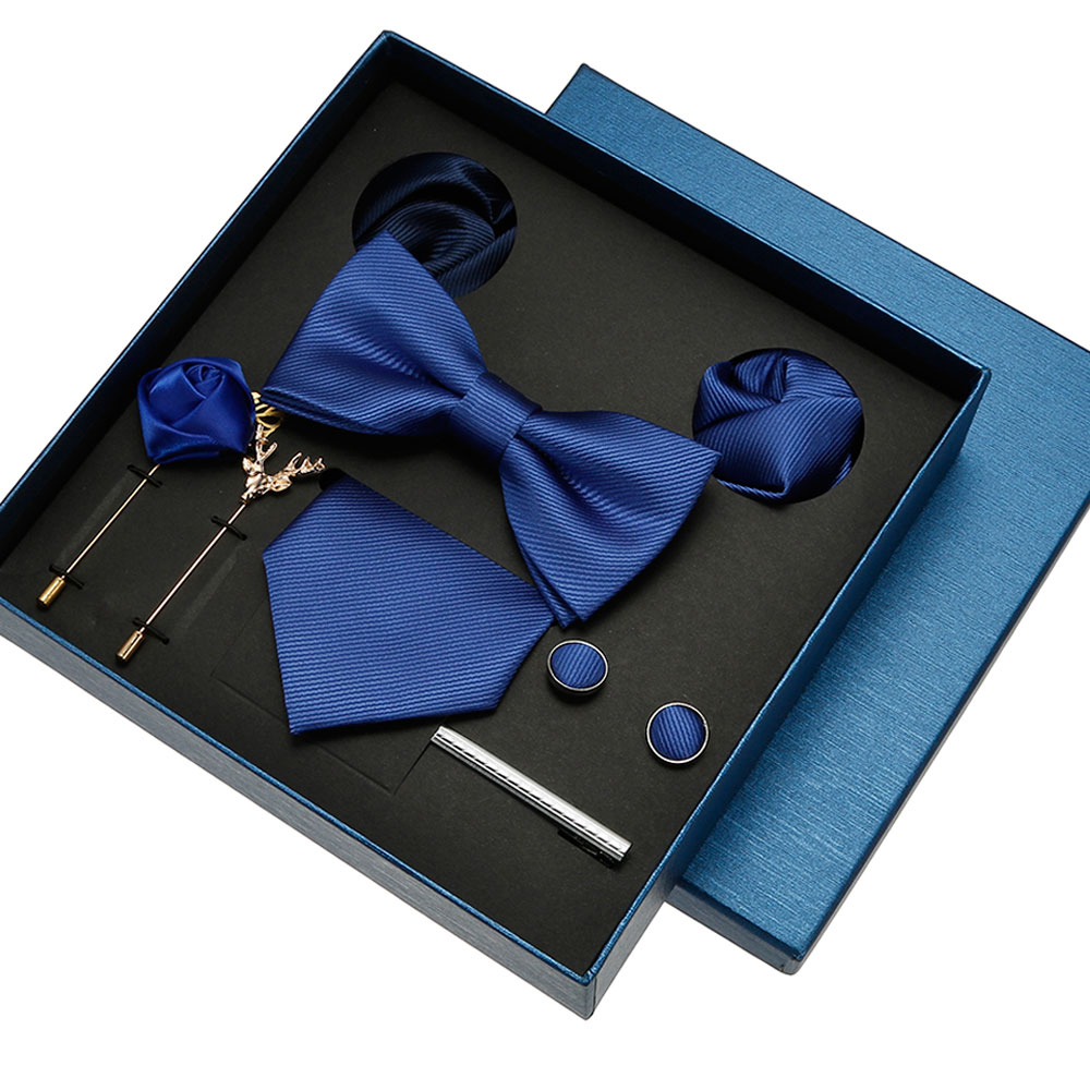 男性用無地ネクタイ,ポケット付きスクエア,ラグジュアリー,ウ - Neck Tie Set Box のレビューと価格